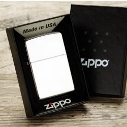 Bật Lửa Zippo Mạ Chrome Bóng - SKU 250 – Zippo High Polished Chrome - Mã SP: ZPC0189