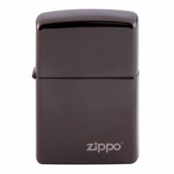 Bật Lửa Zippo Phủ Bóng Màu Đen Mun - Logo Zippo SKU 24756ZL – Zippo Ebony with Zippo Logo - Mã SP: ZPC0325
