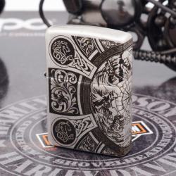 Bật lửa Zippo Chính Hãng Khắc Apocalypse Bốn Hiệp Sĩ Mạ Antique Silver - Mã SP: ZPC2905