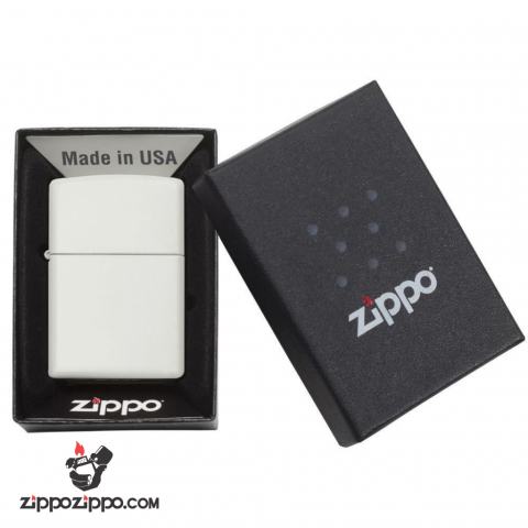 Bật Lửa Zippo Sơn Màu Trắng - SKU 214 – Zippo White Matte