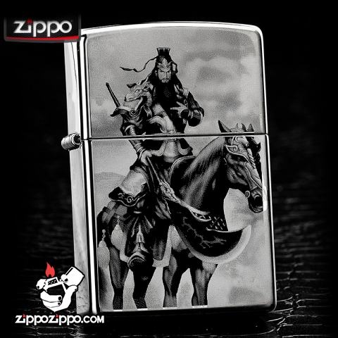 Bật lửa Zippo chính hãng Quan tướng công cưỡi ngựa