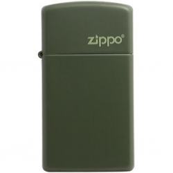 Bật Lửa Zippo Bản Nhỏ Sơn Màu Trắng Cát - Logo Zippo SKU 1627ZL- Zippo Slim® Green Matte Zippo Logo - Mã SP: ZPC1735