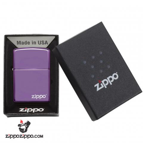 Bật Lửa Zippo Sơn Màu Tím - Logo Zippo SKU 24747ZL – Zippo High Polish Purple Zippo Logo