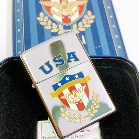 Bật Lửa Zippo Chủ Đề Quốc Huy Mỹ Sản Xuất Năm 1996