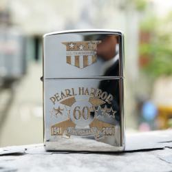 Bật lửa zippo Cổ khắc pearl harbor Sản xuất năm XVI - 2000