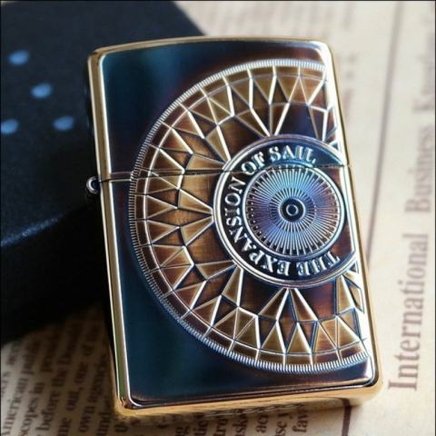 Bật lửa Zippo Đồng khắc hình la bàn