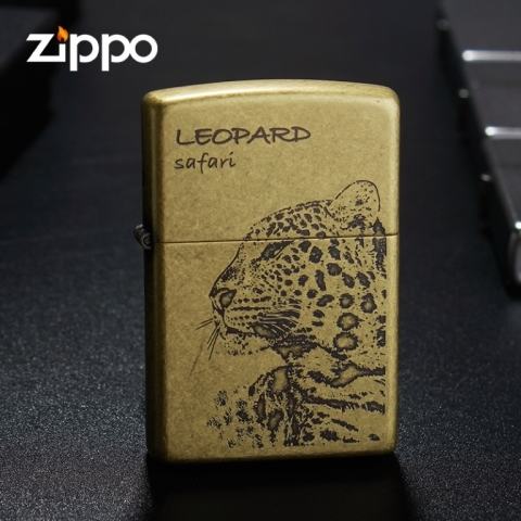 Bật lửa Zippo khắc hình báo phiên bản Leopard