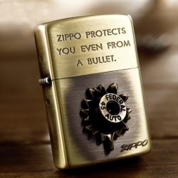 Bật lửa Zippo khắc nổi hình viên đạn - Mã SP: ZPC0418
