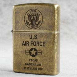 Bật Lửa Zippo Mạ Antique Brass Khắc Huy Hiệu Quân đội Hoa Kỳ U.S Air Force - Mã SP: ZPC2912