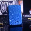 Bật Lửa Zippo Mạ Titan MÀu Xanh Mô Hình sóng Nước