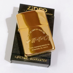 Bật Lửa Zippo Mạ Vàng Sản Xuất Năm 1996 Mạ Vàng Chủ Đề Logo Zippo - Mã SP: zpc4230