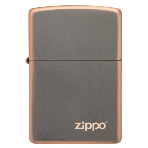 Bật Lửa Zippo Màu Đồng Đen Logo Zippo - Sku 49839ZL – Zippo Rustic Bronze Zippo Logo