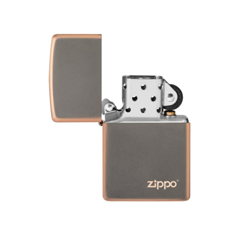 Bật Lửa Zippo Màu Đồng Đen Logo Zippo - Sku 49839ZL – Zippo Rustic Bronze Zippo Logo