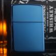 Bật Lửa Zippo Màu Xanh Khắc Mạ Vàng Hình Bao  JET