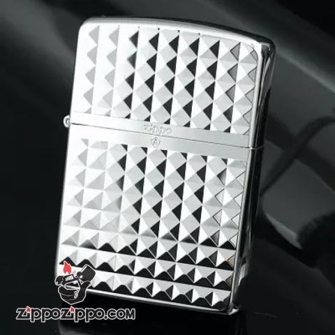Bật lửa Zippo phiên bản caro mắt lưới nổi