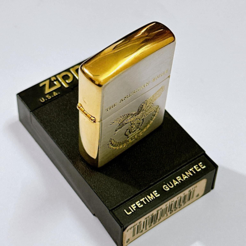 Bật Lửa Zippo Sản Xuất Năm 1994 Chủ Đề Chim Mỹ Demi Vàng