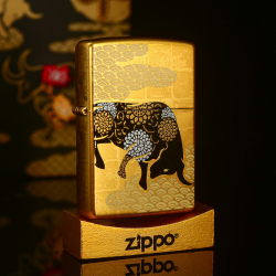 Bật Lửa Zippo Sơn Mài Vàng Trâu Năm Tân Sửu Bản Giới Hạn Màu Vàng - Mã SP: ZPC3297-V