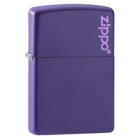 Bật Lửa Zippo Sơn Tĩnh Điện Màu Tím - Logo Zippo SKU 237ZL – Zippo Purple Matte Zippo Logo