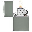 Bật Lửa Zippo Sơn Tĩnh Điện Màu Xanh Xám- Sku 49843 – Zippo Sage Green Zippo