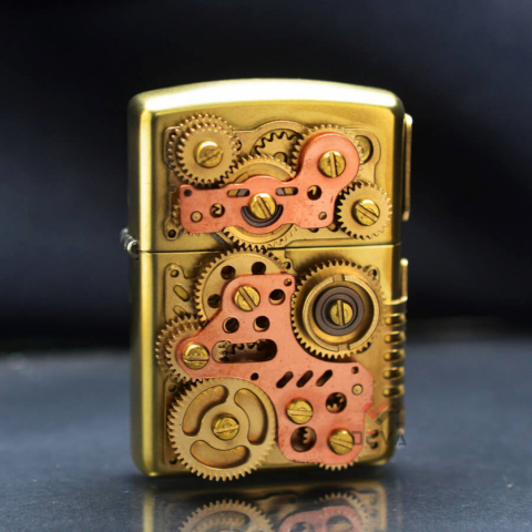 Set Bật Lửa Zippo Armor Phong Cách Steampunk Độc Đáo