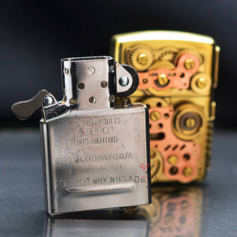 Set Bật Lửa Zippo Armor Phong Cách Steampunk Độc Đáo