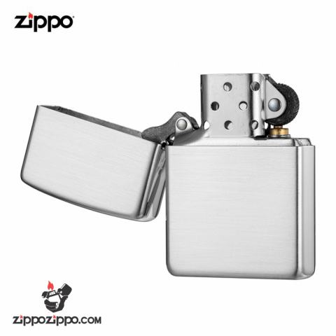 Zippo 13 - Bật lửa zippo chính hãng USA nguyên khối bạc xước