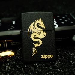 Zippo 236 Đen Nhám Khắc Rồng Châu Âu - Mã SP: ZPC2506