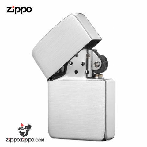 Zippo 24 - Bật Lửa Zippo Bạc Khối Cao Cấp Vân Xước Phiên Bản 1941