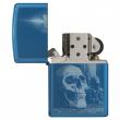 Zippo 29704 – Zippo Skull and Candle High Polish Blue