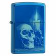 Zippo 29704 – Zippo Skull and Candle High Polish Blue