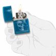 Zippo 29704 – Zippo Skull and Candle High Polish Blue
