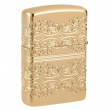 Zippo 46301 Hoa Văn Cỏ Bốn Lá Mạ Vàng MultiCut