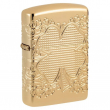 Zippo 46301 Hoa Văn Cỏ Bốn Lá Mạ Vàng MultiCut