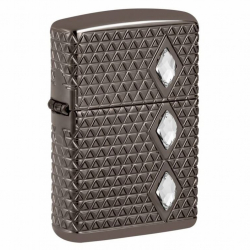 Zippo 46316 – Zippo Armor MultiCut Diamond Pattern with Crystals Black Ice - Mã SP: ZPC4285