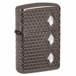 Zippo 46316 – Zippo Armor MultiCut Diamond Pattern with Crystals Black Ice
