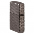Zippo 46316 – Zippo Armor MultiCut Diamond Pattern with Crystals Black Ice