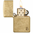 Zippo 46398 – Zippo Armor® Deep Carved Flame Tumbled Brass