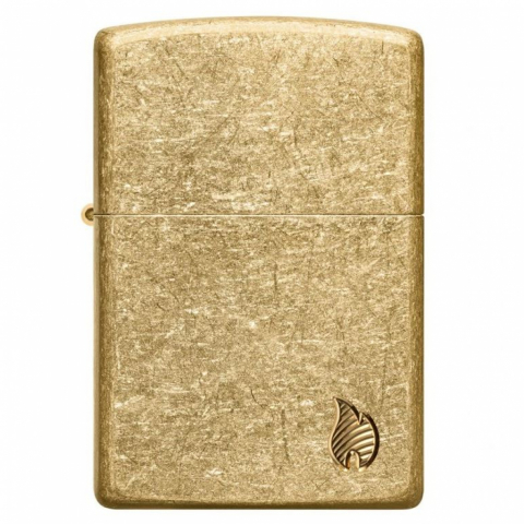 Zippo 46398 – Zippo Armor® Deep Carved Flame Tumbled Brass