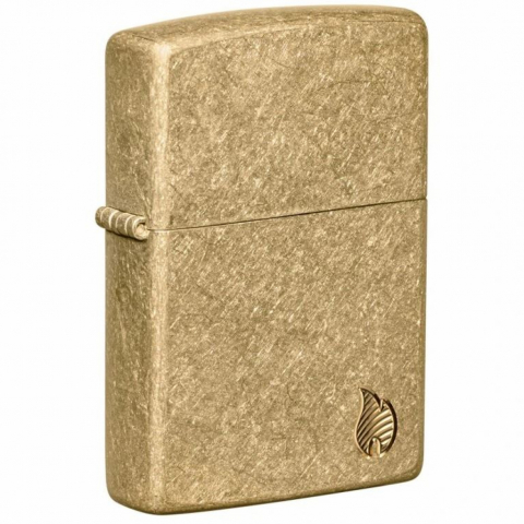 Zippo 46398 – Zippo Armor® Deep Carved Flame Tumbled Brass