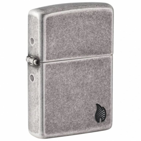 Zippo 46399 – Zippo Armor® Deep Carved Flame Antique Silver