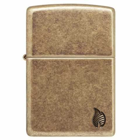 Zippo 46400 – Zippo Armor® Deep Carved Flame Antique Brass