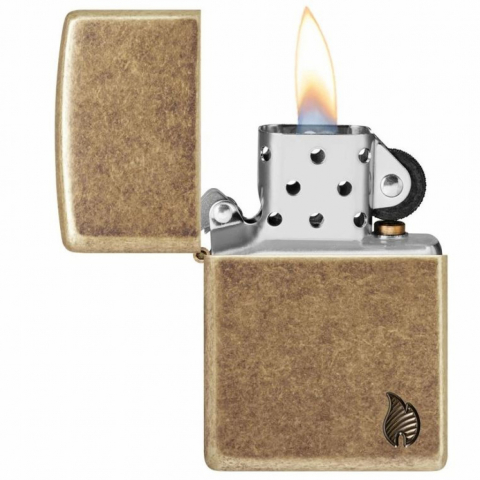 Zippo 46400 – Zippo Armor® Deep Carved Flame Antique Brass