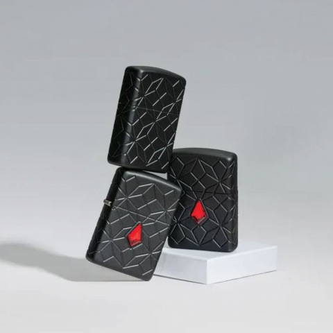 Zippo 46756 – Zippo Armor® Crystal MultiCut Black Matte