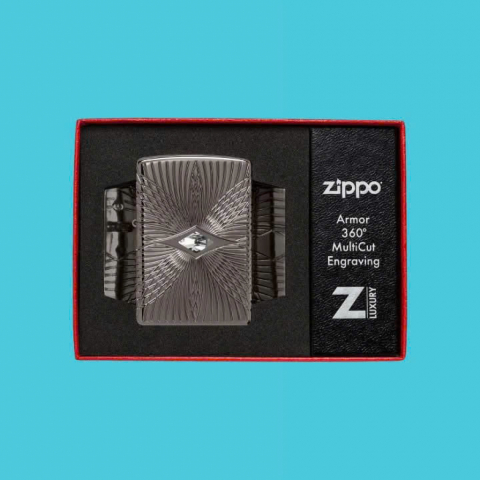 Zippo 49291 – Zippo Multicut Pattern Armor Black Ice