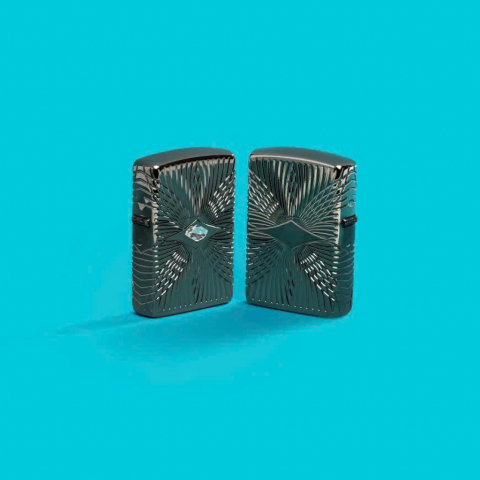 Zippo 49291 – Zippo Multicut Pattern Armor Black Ice