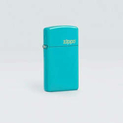 Bật Lửa Zippo Bản Nhỏ Sơn Màu Xanh Ngọc Lam - Logo Zippo SKU 49529ZL – Zippo Slim® Flat Turquoise Zippo Logo - Mã SP: ZPC4039
