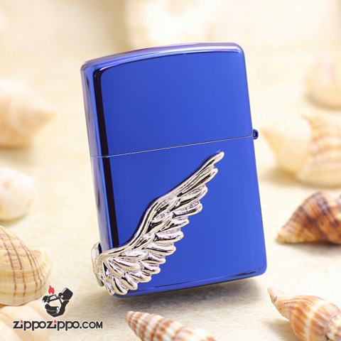 ZIPPO Angel's Wing's xuất hàn phiên bản màu xanh dòng Limited Edition XIX