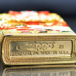 Zippo Bọc Lưới Vàng Ốp Chủ Đề Múa Lân