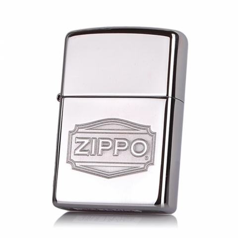 Zippo Chính Hãng Bạc Trơn Khắc Chữ Zippo