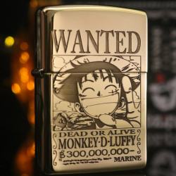 Zippo chính hãng bản đồng bóng Luffy One Piece - Mã SP: ZPC0081-B